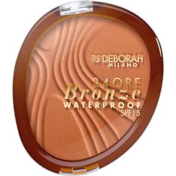 Бронзовая пудра для лица Deborah 24Ore Bronzer Waterproof SPF15, тон 01, 12 г