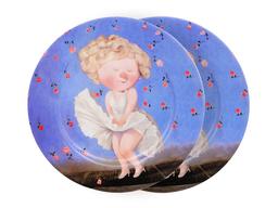 Набор тарелок Lefard Мэрилин Монро, 19 см, синий, 2 шт (924-500)
