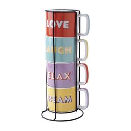 Набір чашок на металевій підставці Limited Edition Joy, 5 предметів (6605182)