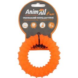 Іграшка для собак AnimAll Fun AGrizZzly Кільце з шипами помаранчева 9 см