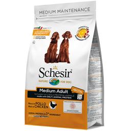 Монопротеїновий сухий корм для собак Schesir Dog Medium Adult Chicken з куркою 3 кг