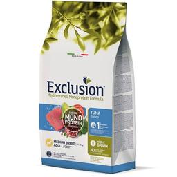 Сухий корм для дорослих собак середніх порід Exclusion Noble Grain Adult Tuna Medium Breed, з тунцем, 12 кг