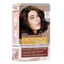 Краска для волос L’Oréal Paris Excellence Creme, тон 3U (универсальный темно-каштановый), 192 мл (AA343600)