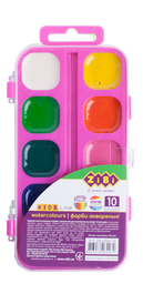 Акварельні фарби ZiBi Kids Line, 10 кольорів, рожевий ZB.6543-12)