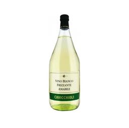 Ігристе вино Cavicchioli Vino Bianco Frizzante Amabile, біле, напівсолодке, 8%, 1,5 л