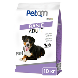 Сухой корм PetQM Dogs Basic with Lamb&Rice, с ягненком и рисом, 10 кг (701565)
