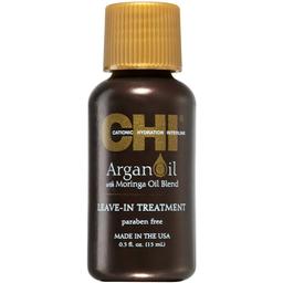 Відновлювальна олія для волосся CHI Argan Oil plus Moringa Oil Blend Leave-In Treatment, 15 мл