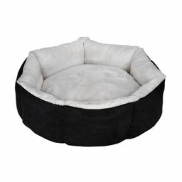 Лежак для тварин Milord Cupcake, круглий, чорний з сірим, розмір S (VR02//3312)