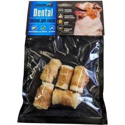 Лакомство для собак AnimAll Dental трубочка-рулетик №1, с мясом курицы, 4-5 см, 5 шт.