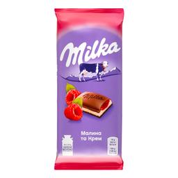Шоколад молочний Milka Малина та Крем, 90 г (921334)