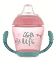 Кружка-непроливайка Canpol babies Sea Life, с силиконовым носиком, 230 мл, розовый (56/501_pin)