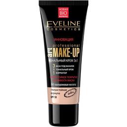 Тональний крем Eveline Professional Art Make-Up 3 в 1 SPF 10 відтінок Бежевий 30 мл
