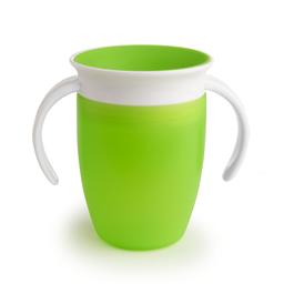 Чашка-непроливайка Munchkin Miracle 360 с ручками, 207 мл, зеленый (012443)