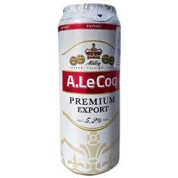 Пиво A. Le Coq Premium, світле, фільтроване, 5,2%, з/б, 0,5 л