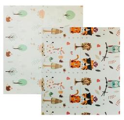 Дитячий двосторонній складаний килимок Poppet Тигреня в лісі і Молочна ферма, 200х180 см (PP001-200)