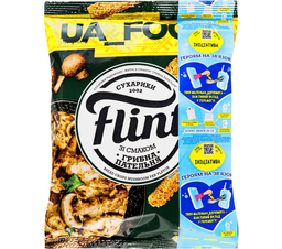Сухарики Flint Пшенично-житні зі смаком грибної пательні, 100 г (929712)