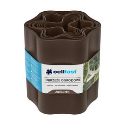 Стрічка газонна Cellfast, бордюрна, хвиляста, 20 см x 9 м, коричнева (30-013H)
