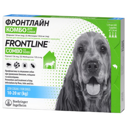 Краплі Boehringer Ingelheim Frontline Combo від бліх та кліщів для собак, 10-20 кг, 1,34 мл, 1 піпетка (159918-1)