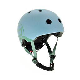 Шлем защитный Scoot and Ride с фонариком, 51-55 см (S-M), синий (SR-181206-STEEL_S)