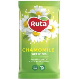 Вологі серветки Ruta Selecta Chamomile, 15 шт.