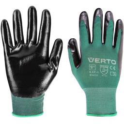 Перчатки рабочие Verto нитриловое покрытие размер 9 зеленые (97H152)