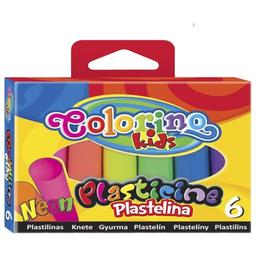 Пластилин Colorino Неон, 100 г, 6 цветов (42666PTR)