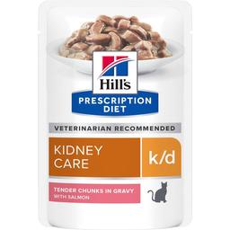 Влажный корм для кошек Hill’s Prescription Diet k/d, поддержка функции почек, с лососем, 85 г