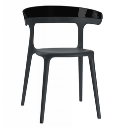Кресло Papatya Luna черное сиденье, верх черный (279741)