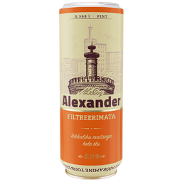 Пиво A. Le Coq Alexander Unfiltered, світле, нефільтроване, 5%, з/б, 0,568 л