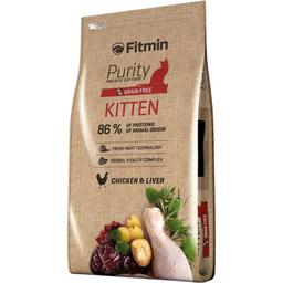 Сухой корм Fitmin Purity Kitten Chicken & Liver для котят возрастом до 12-ти месяцев, беременных и лактирующих кошек 400 г
