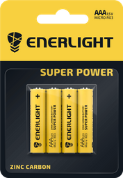 Батарейки Enerlight Super Power AAА BLI 4, 4 шт. (80030104)