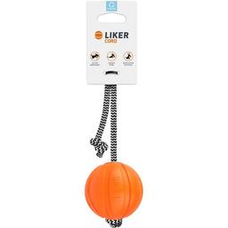 Мячик Liker 7 Cord на шнуре, 7 см, оранжевый (6296)