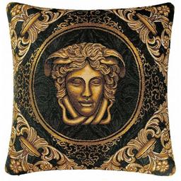 Подушка декоративна Прованс Arte di lusso-1, 45х45 см, черный с золотым (25627)