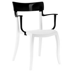 Кресло Papatya Hera-K, белый с черным (4820150080297)