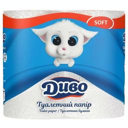 Туалетная бумага Диво Soft, двухслойная, 4 рулона (406844)