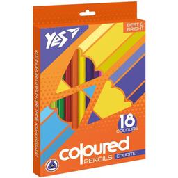 Олівці кольорові Yes Erudite, 18 кольорів (290643)