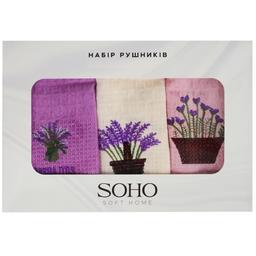 Набір рушників Soho Lavender collection, 25х50 см, 3 шт., різнокольоровий (1178К)
