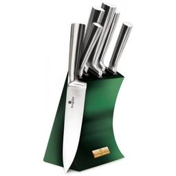 Набір ножів Berlinger Haus Emerald Collection з підставкою, 6 предметів, темно-зелений (BH 2448)