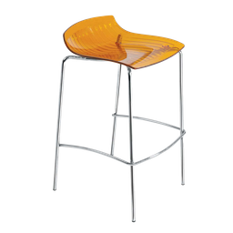 Барний стілець Papatya X-Treme BSS, прозоро-помаранчевий (783231)