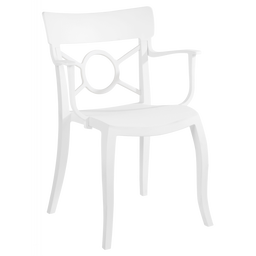 Кресло Papatya Opera-K, сиденье белое, верх белый (288910)