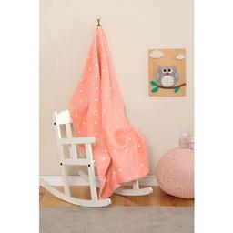 Детский плед в кроватку Karaca Home Point Somon, 120х100 см, розовый (svt-2000022316736)
