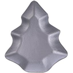Тарелка Offtop Елка, серебристый (854979)