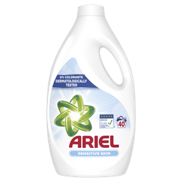 Жидкий стиральный порошок Ariel для чувствительной кожи, для белых и цветных тканей, 2,2 л