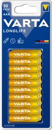 Батарейка Varta Long Life AАA Bli Alkaline, 1,5 V, 30 шт. (4103101630)