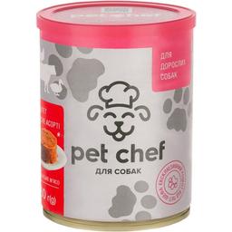 Влажный корм для взрослых собак Pet Chef Паштет мясное ассорти, 360 г