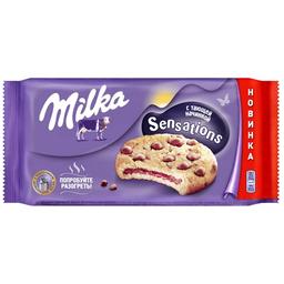 Печенье Milka с начинкой и кусочками молочного шоколада 156 г