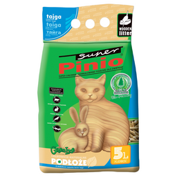 Древесный наполнитель для кошачьего туалета Super Pinio, с ароматом Тайги, 5 л