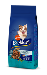 Сухой корм для взрослых собак всех пород Brekkies Dog Fish, с лососем, 20 кг