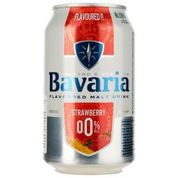Пиво безалкогольне Bavaria Полуниця світле, з/б, 0.33 л