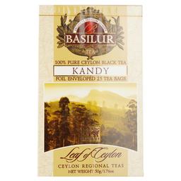 Чай черный Basilur Kandy Лист Цейлона, 25 пакетиков (896887)
